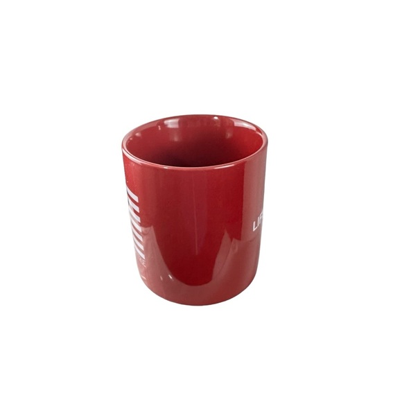 Life Is Good Dark Red Stay True White USA Flag Heavy Ceramic Coffee Cup Tea Mug - Picture 7 of 13